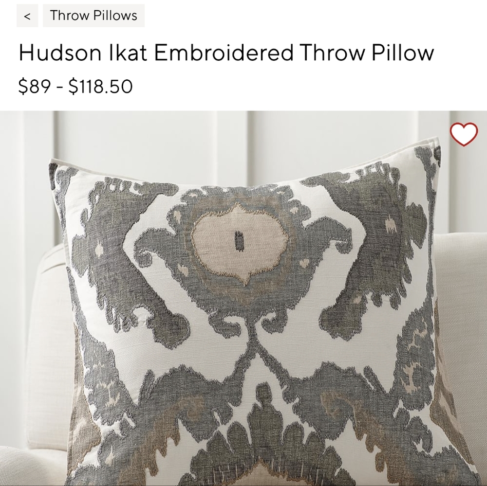 Pottery Barn pillow cover